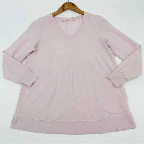 Soft Surroundings V-Neck Pullover Sweatshirt - Picture 2 of 7